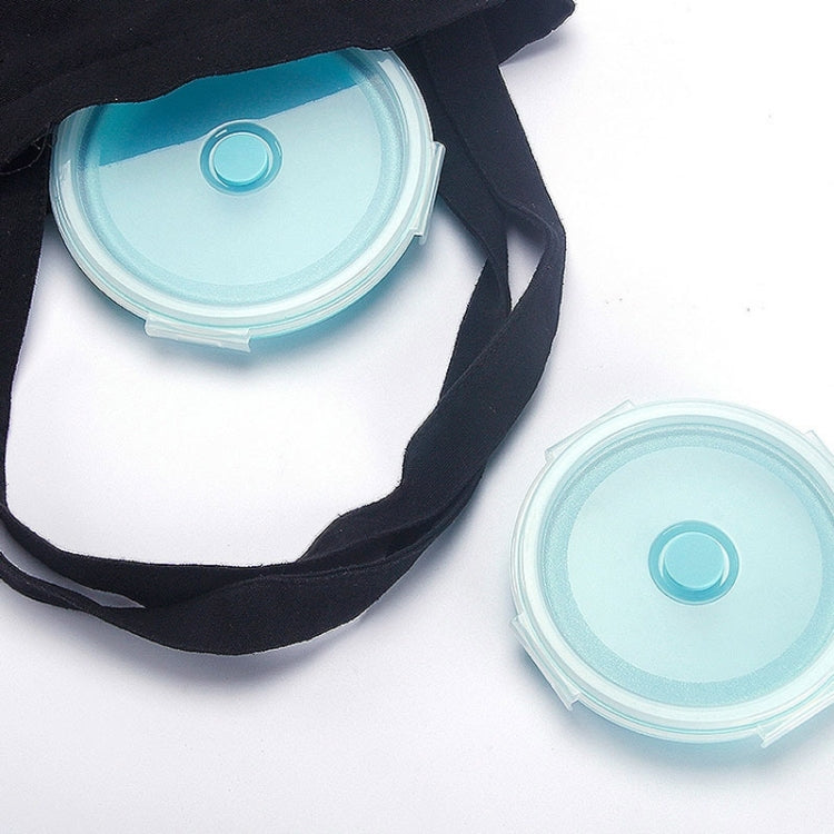 Mikrowellen-tragbare Klapp-Lunchbox Runde Silikon-Lunchbox, zufällige Farblieferung, Fassungsvermögen: 350 ml, 350 ml, 500 ml, 800 ml, 1200 ml