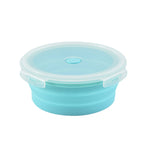 Mikrowellen-tragbare Klapp-Lunchbox Runde Silikon-Lunchbox, zufällige Farblieferung, Fassungsvermögen: 350 ml, 350 ml, 500 ml, 800 ml, 1200 ml