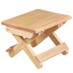 Tragbarer, einfacher Klapphocker aus massivem Kiefernholz, Outdoor-Angelstuhl, Klapphocker aus Holz