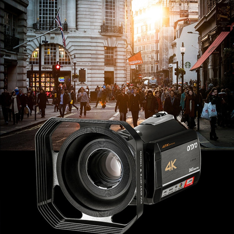 ORDRO AC5 4K HD Nachtsicht WiFi 12X Optischer Zoom Digitale Video DV Kamera Camcorder, Standard, Standard + Mikrofon, Standard + Mikrofon + Handhalterung, Standard + Mikrofon + Zusatzlicht