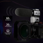 ORDRO AC5 4K HD Nachtsicht WiFi 12X Optischer Zoom Digitale Video DV Kamera Camcorder, Standard, Standard + Mikrofon, Standard + Mikrofon + Handhalterung, Standard + Mikrofon + Zusatzlicht