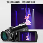 ORDRO AC5 4K HD Nachtsicht WiFi 12X Optischer Zoom Digitale Video DV Kamera Camcorder, Standard, Standard + Mikrofon, Standard + Mikrofon + Handhalterung, Standard + Mikrofon + Zusatzlicht