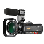 ORDRO AC5 4K HD Nachtsicht WiFi 12X Optischer Zoom Digitale Video DV Kamera Camcorder, Standard, Standard + Mikrofon, Standard + Mikrofon + Handhalterung, Standard + Mikrofon + Zusatzlicht