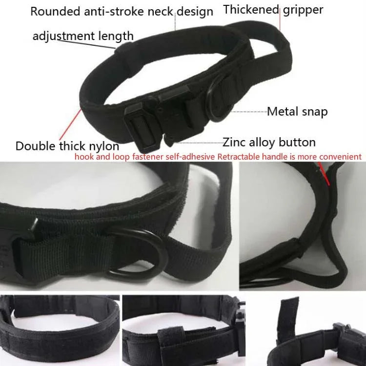 Nylon-verstärktes Zughalsband für große und mittelgroße Hunde, Größen M, L, XL