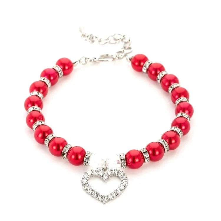 Perlenhalsband für Haustiere, Katzen- und Hundeaccessoires, Größen: S, M, L
