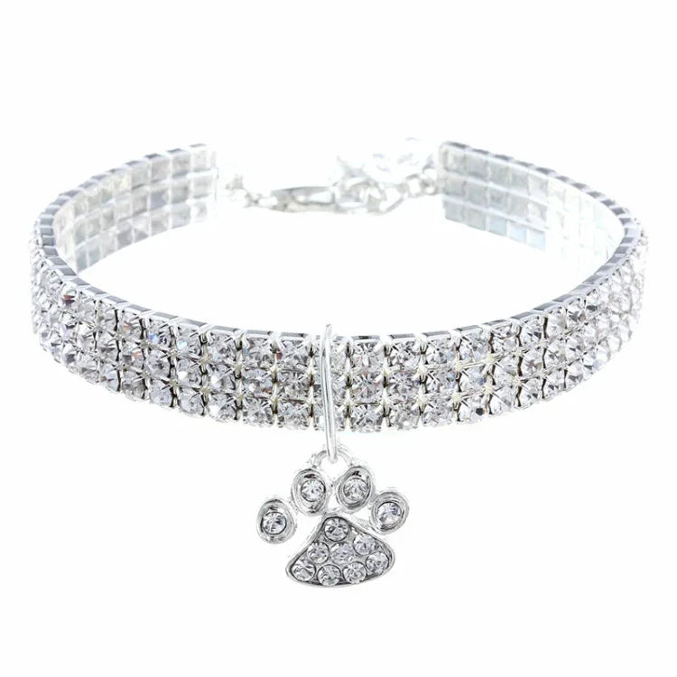 Diamant-Halsband für Haustiere, elastisch, für Katzen und Hunde, Schmuck, S, M, L