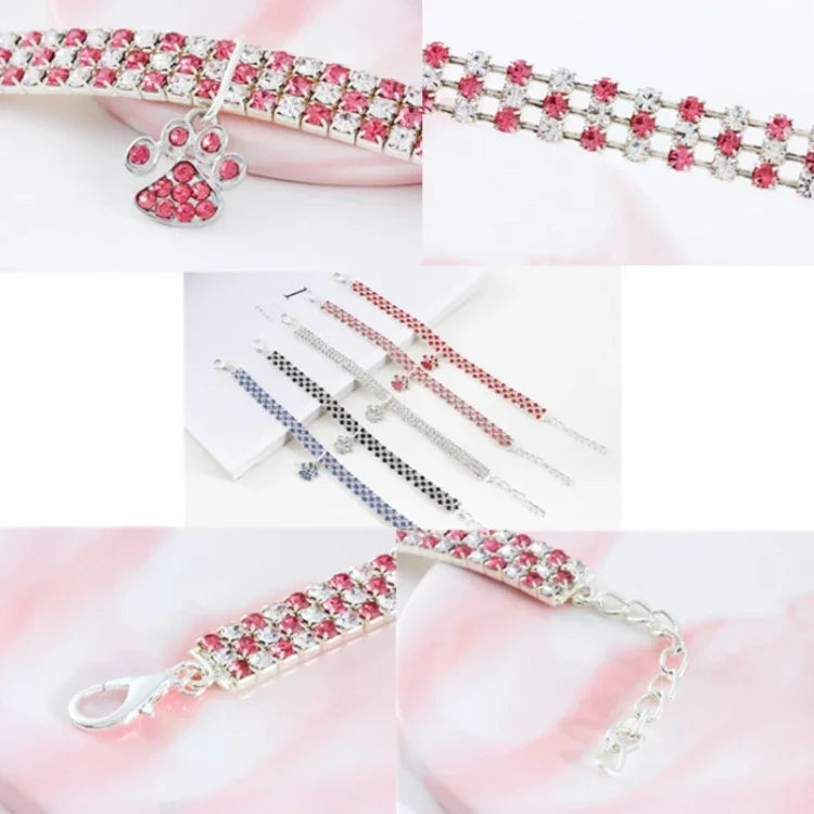 Diamant-Halsband für Haustiere, elastisch, für Katzen und Hunde, Schmuck, S, M, L