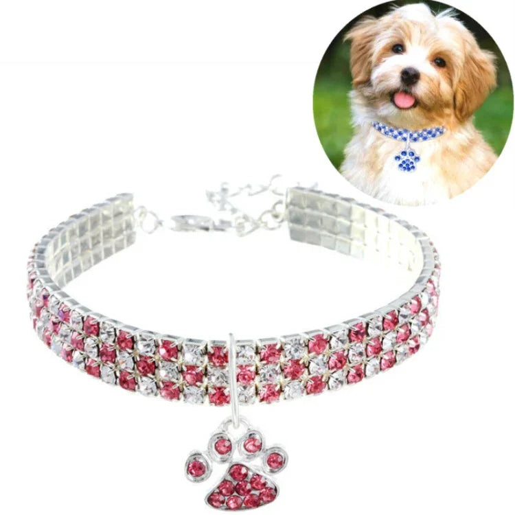 Diamant-Halsband für Haustiere, elastisch, für Katzen und Hunde, Schmuck, S, M, L