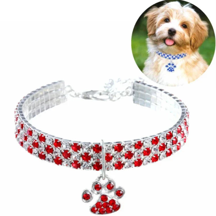 Diamant-Halsband für Haustiere, elastisch, für Katzen und Hunde, Schmuck, S, M, L