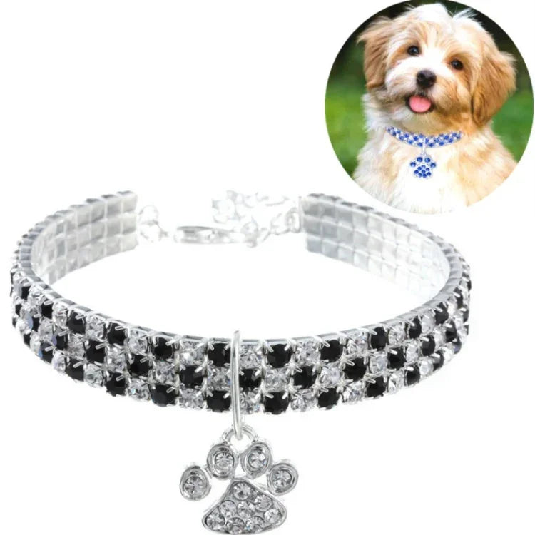 Diamant-Halsband für Haustiere, elastisch, für Katzen und Hunde, Schmuck, S, M, L