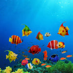 10 STÜCK Aquarium-Simulation Kunstfische, Plastik-Tropenfische, Kinderschwimmbad-Spielzeug, zufällige Farbauswahl, Aquarium-Simulation Kunstfisch