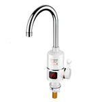 Küchen-Durchlauferhitzer-Wasserhahn, EU-Stecker, Digitalanzeige, großer Auslauf