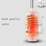 Küchen-Durchlauferhitzer-Wasserhahn, EU-Stecker, Digitalanzeige, großer Auslauf