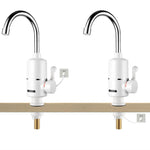 Küchen-Durchlauferhitzer-Wasserhahn, EU-Stecker, Digitalanzeige, großer Auslauf