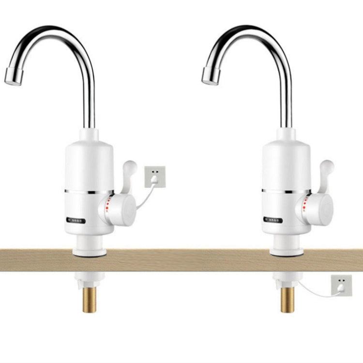Küchen-Durchlauferhitzer-Wasserhahn, EU-Stecker, Digitalanzeige, großer Auslauf