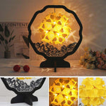 Papierkunst Licht und Schatten Papier-Schnitzlampe DIY Handgemacht Kreative Kleine Tischlampe, Rund, Fächerförmig, Bogenförmig
