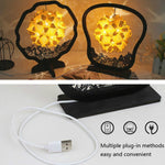 Papierkunst Licht und Schatten Papier-Schnitzlampe DIY Handgemacht Kreative Kleine Tischlampe, Rund, Fächerförmig, Bogenförmig