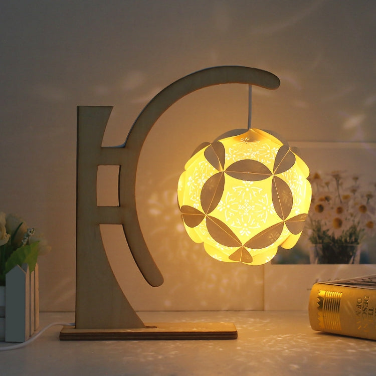 Papierkunst Licht und Schatten Papier-Schnitzlampe DIY Handgemacht Kreative Kleine Tischlampe, Rund, Fächerförmig, Bogenförmig