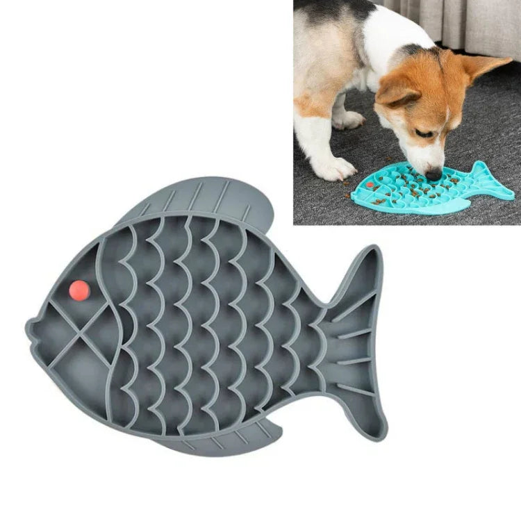 Haustier Katze und Hund Silikon Anti-Schling-Napf, Fisch-Typ, Pfoten-Typ, Blumen-Typ
