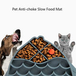 Haustier Katze und Hund Silikon Anti-Schling-Napf, Fisch-Typ, Pfoten-Typ, Blumen-Typ