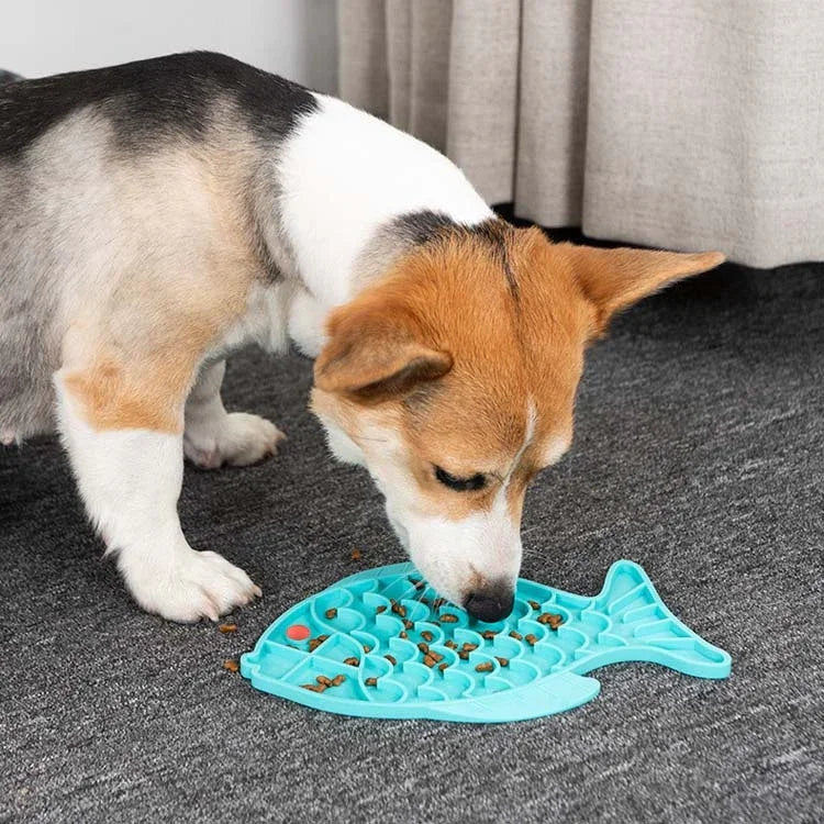 Haustier Katze und Hund Silikon Anti-Schling-Napf, Fisch-Typ, Pfoten-Typ, Blumen-Typ