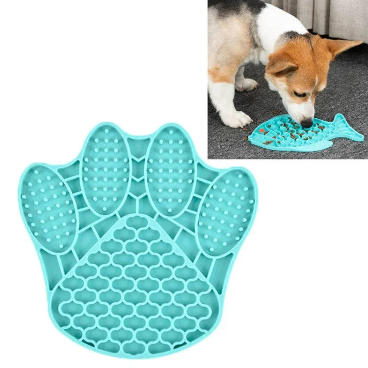 Haustier Katze und Hund Silikon Anti-Schling-Napf, Fisch-Typ, Pfoten-Typ, Blumen-Typ