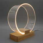 USB Acryl Ring Tischlampe Nachtlicht