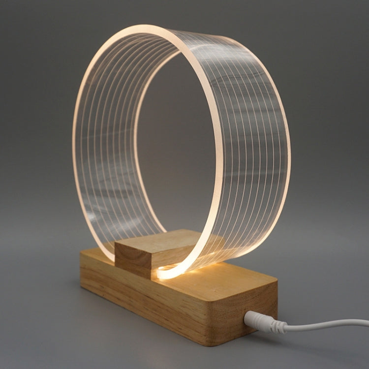 USB Acryl Ring Tischlampe Nachtlicht