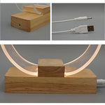 USB Acryl Ring Tischlampe Nachtlicht