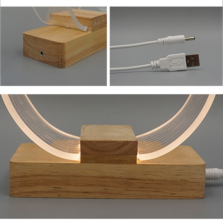 USB Acryl Ring Tischlampe Nachtlicht