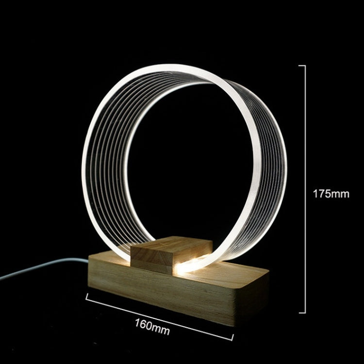USB Acryl Ring Tischlampe Nachtlicht