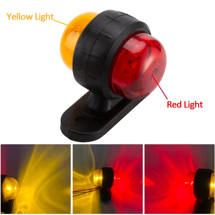 2 PCS R9 12-24V 2 LEDs 2000-4000K Double-Sided Waist Light Truck Side Light Cargo Truck Modification Two-Color Side Tail Light, 2 PCS R9