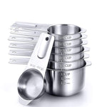 7 in 1 304 Edelstahl Messbecher-Set Backzubehör, 7 in 1 Messlöffel