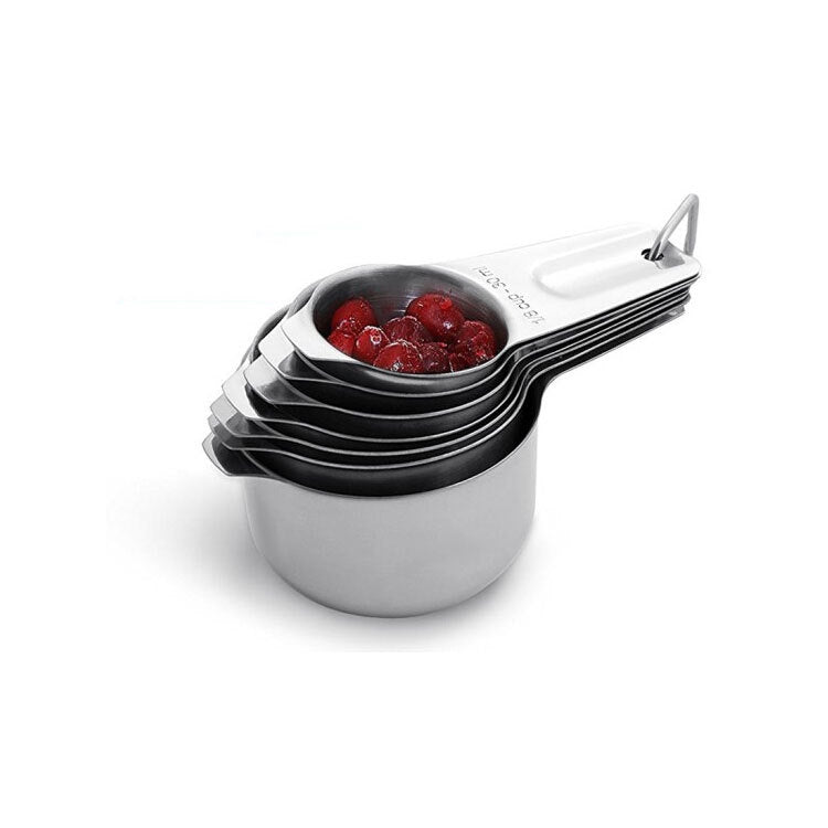 7 in 1 304 Edelstahl Messbecher-Set Backzubehör, 7 in 1 Messlöffel