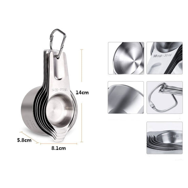 7 in 1 304 Edelstahl Messbecher-Set Backzubehör, 7 in 1 Messlöffel