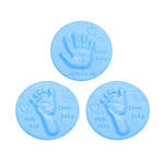 3-teiliges Baby-Pflege-Set mit lufthärtendem, weichem Ton für Hand- und Fußabdrücke, Blau, Grün, Rosa, Lila, Orange, Rot, Weiß, Gelb