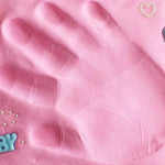 3-teiliges Baby-Pflege-Set mit lufthärtendem, weichem Ton für Hand- und Fußabdrücke, Blau, Grün, Rosa, Lila, Orange, Rot, Weiß, Gelb