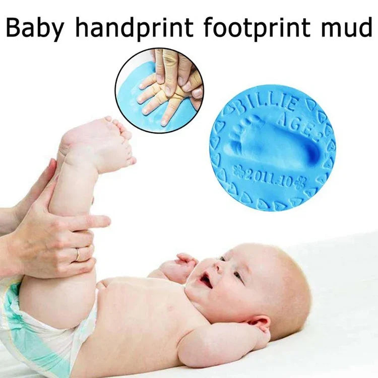 3-teiliges Baby-Pflege-Set mit lufthärtendem, weichem Ton für Hand- und Fußabdrücke, Blau, Grün, Rosa, Lila, Orange, Rot, Weiß, Gelb