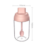 3er-Set Macaron-Band, feuchtigkeitsdichter Deckel, Löffel, eine Gewürzdose, Glas-Gewürzflasche mit Etikett, Gewürzflasche, Honigflasche, Pinselölflasche