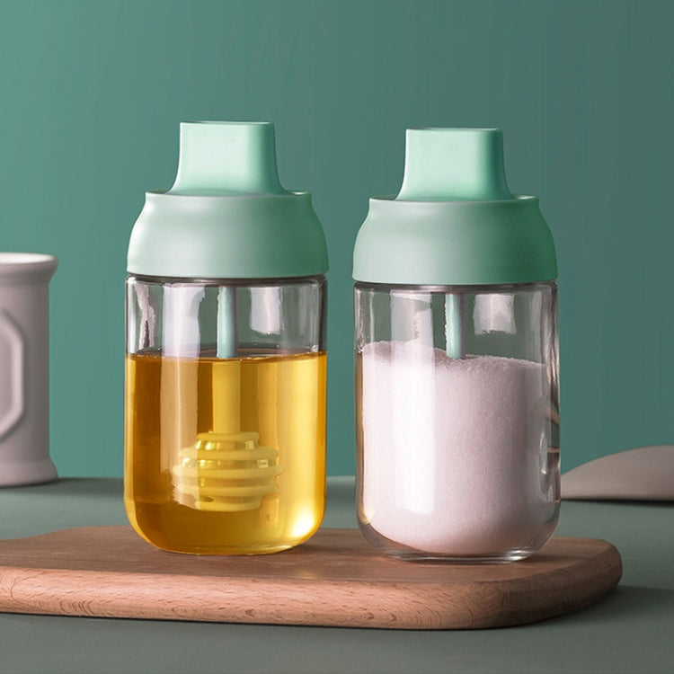 3er-Set Macaron-Band, feuchtigkeitsdichter Deckel, Löffel, eine Gewürzdose, Glas-Gewürzflasche mit Etikett, Gewürzflasche, Honigflasche, Pinselölflasche