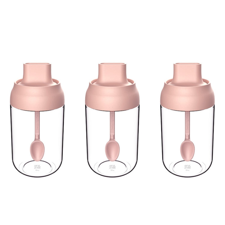 3er-Set Macaron-Band, feuchtigkeitsdichter Deckel, Löffel, eine Gewürzdose, Glas-Gewürzflasche mit Etikett, Gewürzflasche, Honigflasche, Pinselölflasche