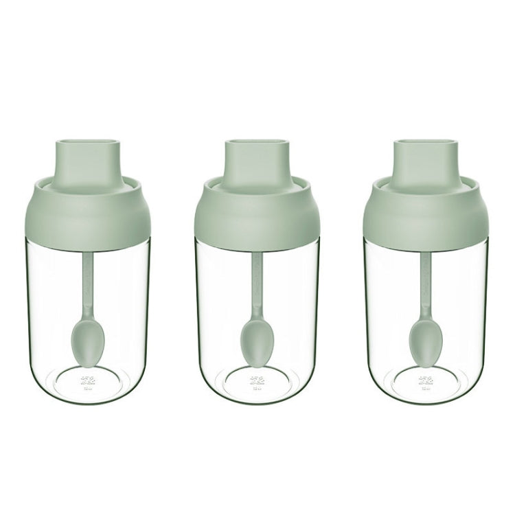 3er-Set Macaron-Band, feuchtigkeitsdichter Deckel, Löffel, eine Gewürzdose, Glas-Gewürzflasche mit Etikett, Gewürzflasche, Honigflasche, Pinselölflasche