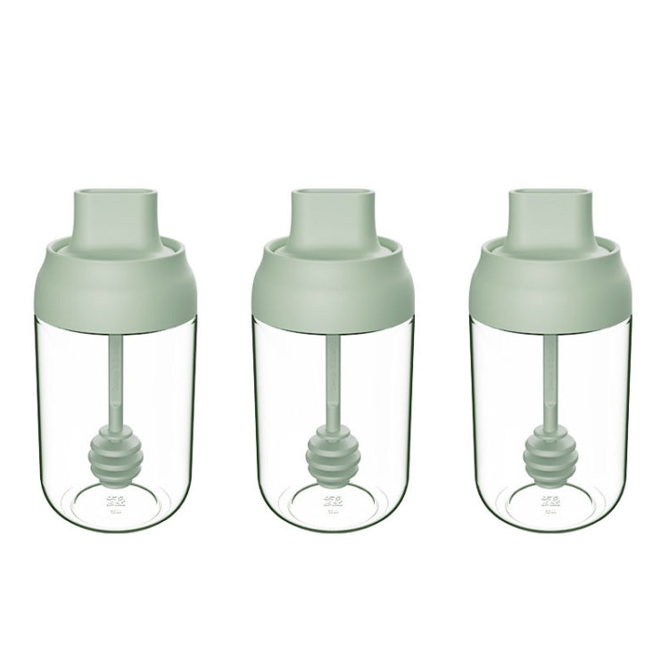 3er-Set Macaron-Band, feuchtigkeitsdichter Deckel, Löffel, eine Gewürzdose, Glas-Gewürzflasche mit Etikett, Gewürzflasche, Honigflasche, Pinselölflasche