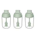 3er-Set Macaron-Band, feuchtigkeitsdichter Deckel, Löffel, eine Gewürzdose, Glas-Gewürzflasche mit Etikett, Gewürzflasche, Honigflasche, Pinselölflasche