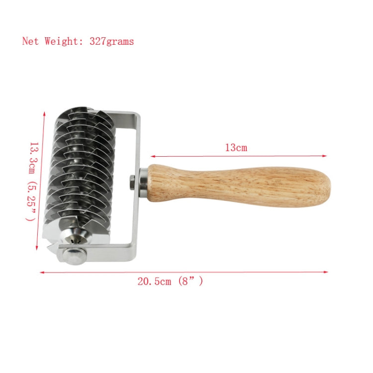 Backwerkzeug Edelstahl Holzgriff Pizzaroller Schneider Dessertkochfeld Pizzanetzmesser, Pizzaschneider 1