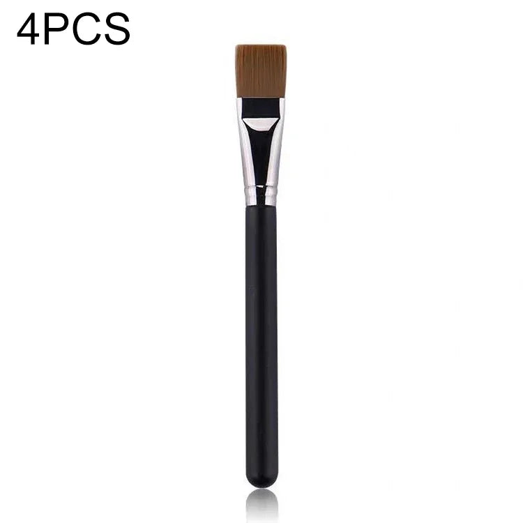 4-teiliges Set Make-up-Pinsel aus Kunstfasern mit Holzgriff: Foundation-Pinsel 191, Concealer-Pinsel 270, diagonaler Foundation-Pinsel 170