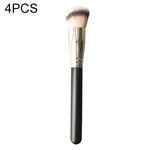 4-teiliges Set Make-up-Pinsel aus Kunstfasern mit Holzgriff: Foundation-Pinsel 191, Concealer-Pinsel 270, diagonaler Foundation-Pinsel 170