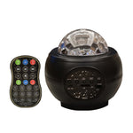 M2 8W Weihnachts-Sternenhimmel-Laserprojektion Stimmungslicht Rotierender Sternen-Dynamischer Wasserwellenmuster Schlaflicht, USB, Batterie