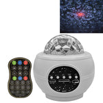 M2 8W Weihnachts-Sternenhimmel-Laserprojektion Stimmungslicht Rotierender Sternen-Dynamischer Wasserwellenmuster Schlaflicht, USB, Batterie