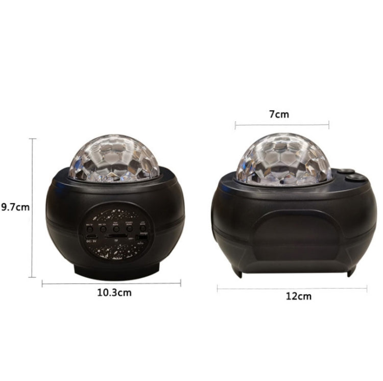 M2 8W Weihnachts-Sternenhimmel-Laserprojektion Stimmungslicht Rotierender Sternen-Dynamischer Wasserwellenmuster Schlaflicht, USB, Batterie